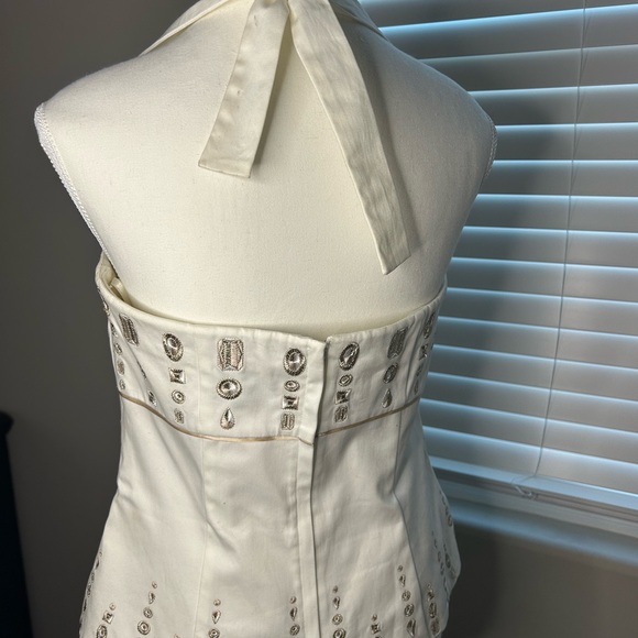 Embellished Strapless White Top - Picture 8 of 8